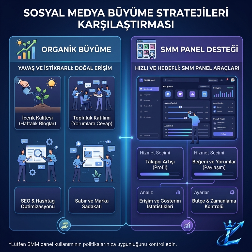 Sosyal Medyada Organik Büyüme vs SMM Panel Servisleri